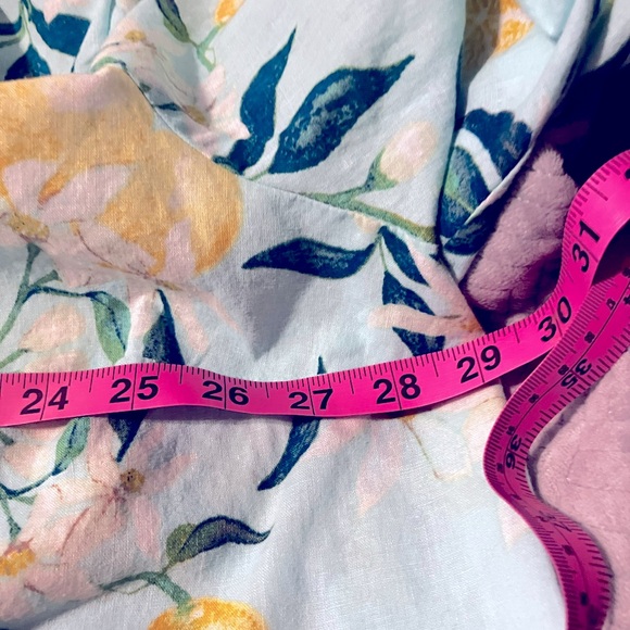 Catherines Petite Plus size Lemon Print Linen-Cotton Shirt size 26/28 WP - Picture 8 of 11